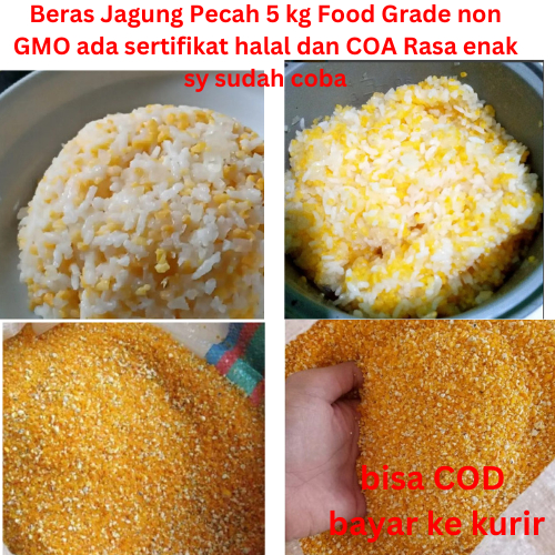 

Beras Jagung 5 Kg non GMO ada certifikat hala dan COA rasa enak cocok untuk hidup lebih sehat