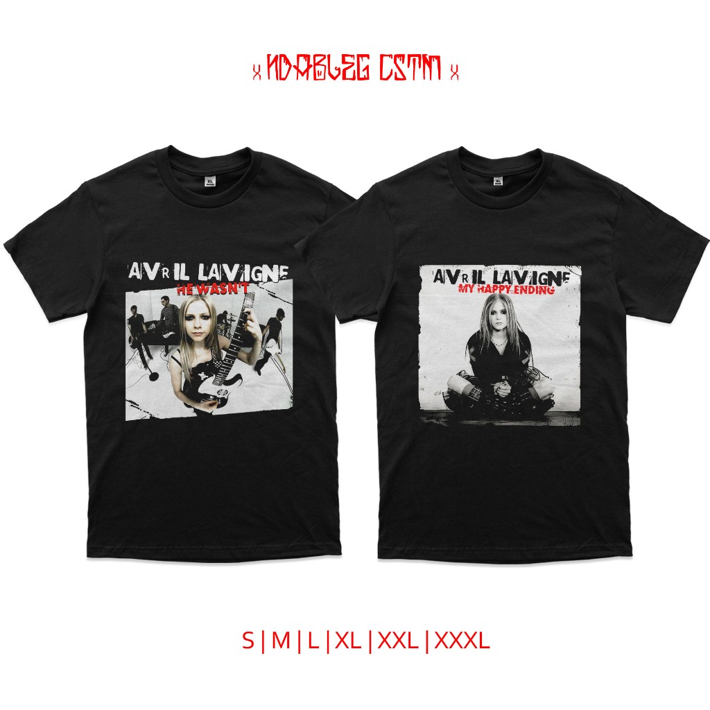 Kaos avril lavigne tshirt avril lavigne combed 24s
