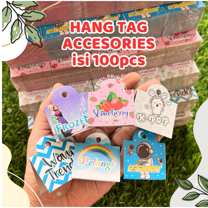 

(isi 100 pcs) Ecer Hangtag aksesoris | Gantungan Label produk murah