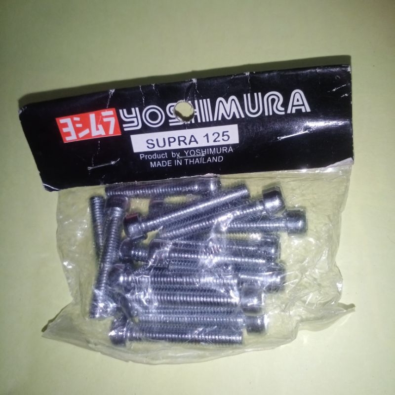 Baut Mesin L chrome Honda Karisma/Kirana/Supra X 125 Karburator Yoshimura