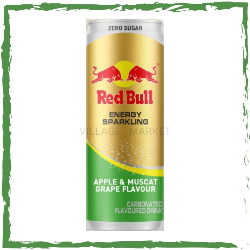 

Red Bull Apple & Muscat Grape Energy Sparkling Drink 250ml Zero Sugar. Minuman Energi Bebas Gula