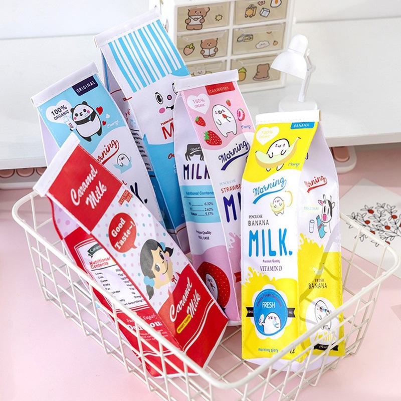 

pencil case milk unik lucu harga grosir bisa cod