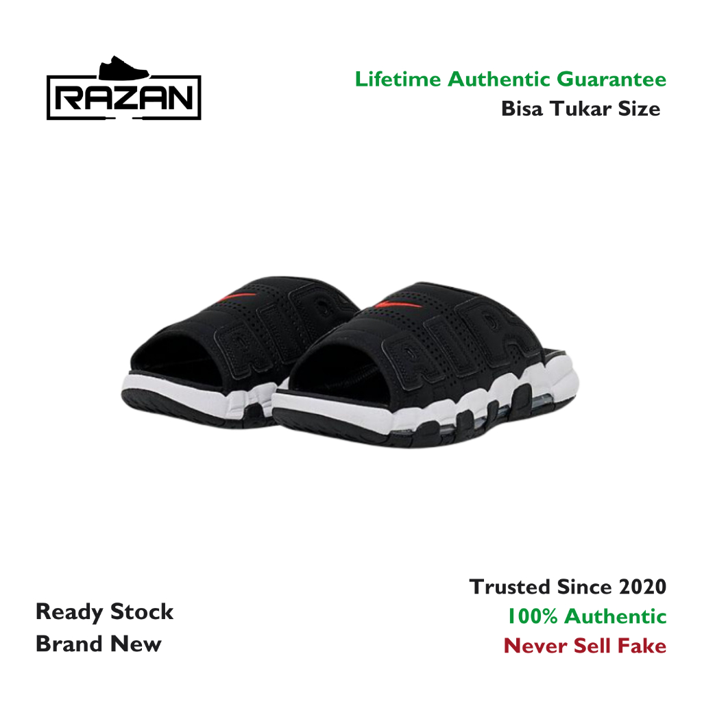 Nike Air More Uptempo Black Clear 100% Authentic Original