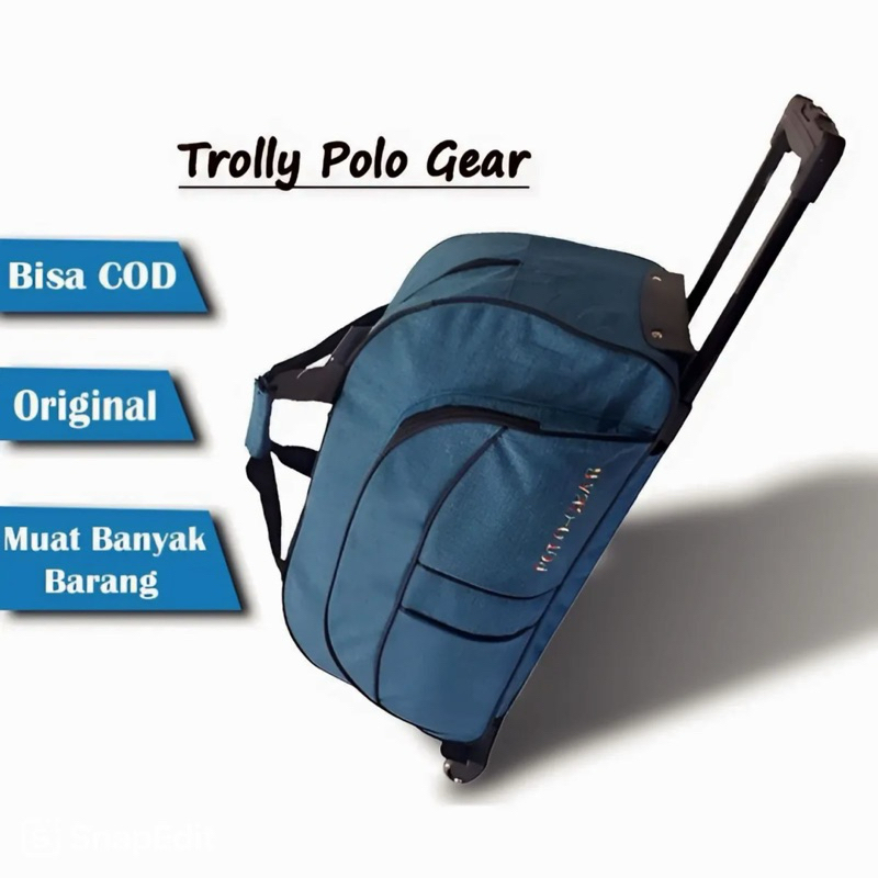 TAS TRAVEL PAKAIAN TROLLY RODA 2 POLO GEAR|ORIGINAL POLO GEAR