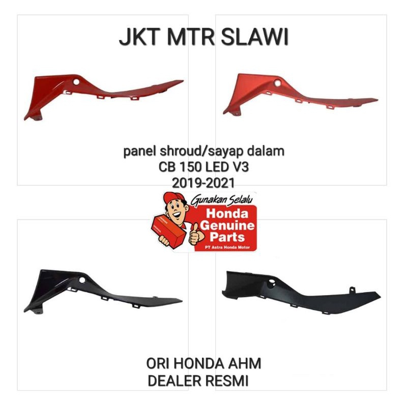 50270/50275 K15 600 Panel shroud, sayap tangki dalam, kupingan tanki dalam cb 150r led V3 merah kiri
