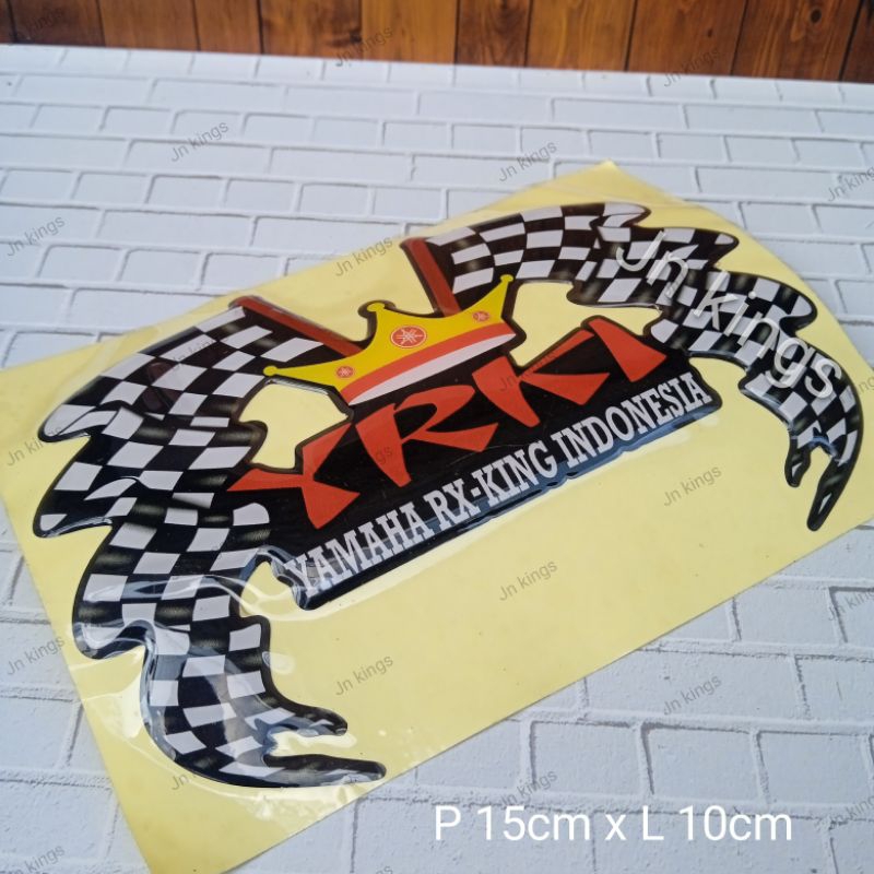 Stiker emblem YRKI Yamaha RX king Rxk resin timbul