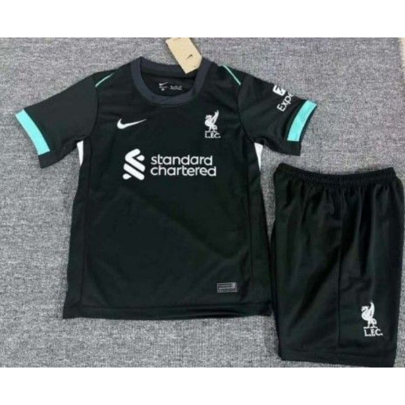 JERSEY BOLA KIDS ANAK LIVERPOOL AWAY KIDS 2024-2025 GRADE ORI IMPORT