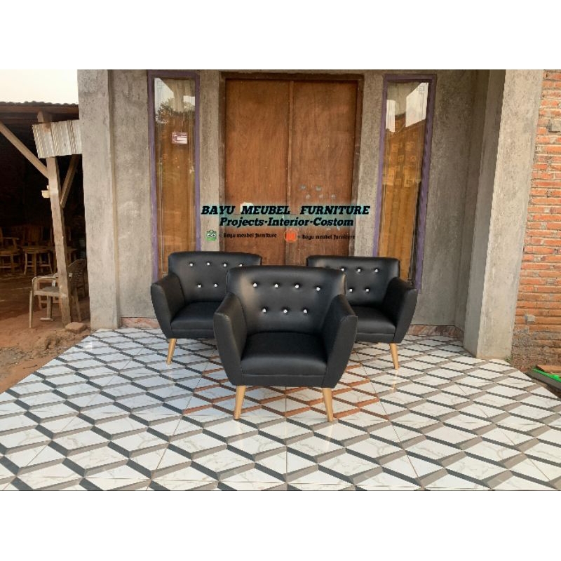 Sofa Retro Minimalis, Sofa Salon pedicure, Sofa keluarga