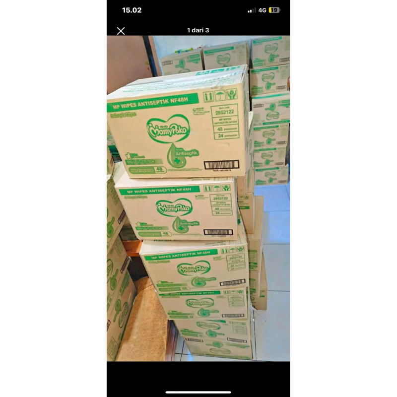 Tissue basah mamypoko kartonan