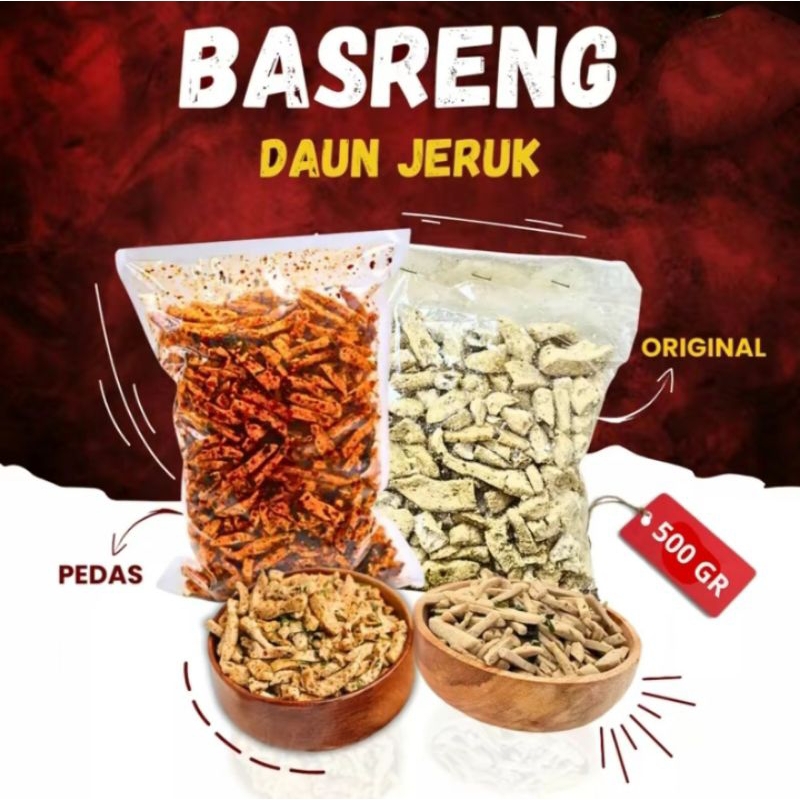 

paket hemat basreng pedas daun jeruk isi 1kg / Chairil Snack.id