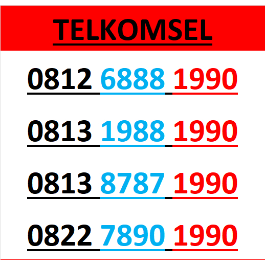 Nomor cantik telkomsel simpati 4g 5g seri tahun 1990 r1000
