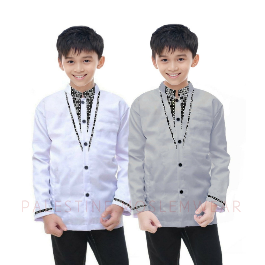 Baju Koko Anak Remaja Muslim Cowok Ngaji 7-13 Tahun