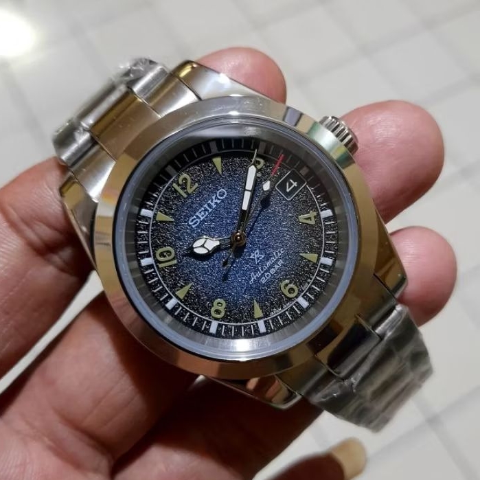 seiko mod alpinist 39 mm baby alpinist saphire movement nh35 automatic