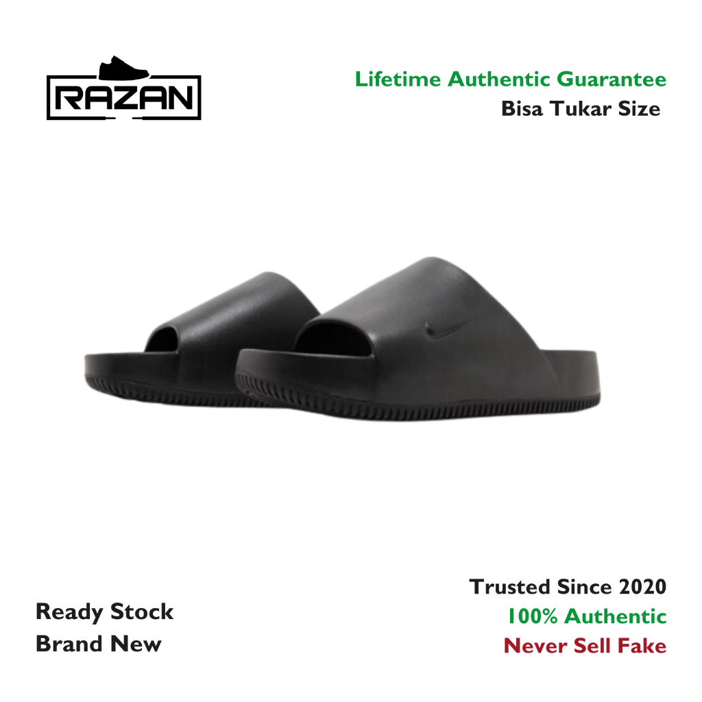 Nike Calm Slide Black 100% Authentic Original