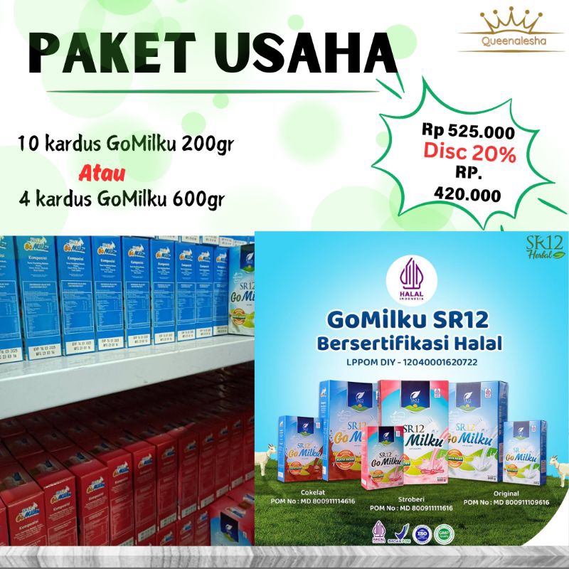 

PAKET USAHA GOMILKU SR12.SUSU KAMBING ETAWA.BUBUK