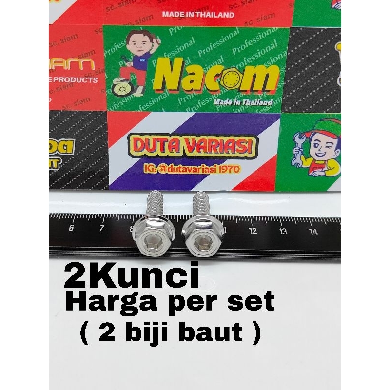 BAUT STAINLESS THAILAND CHROME KROM 2 DUA KUNCI COVER RADIATOR VARIO STANDAR 160/PCX 160