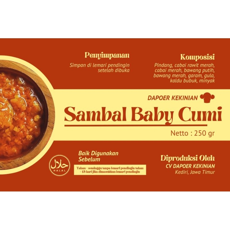 

Open PO sambel baby cumi