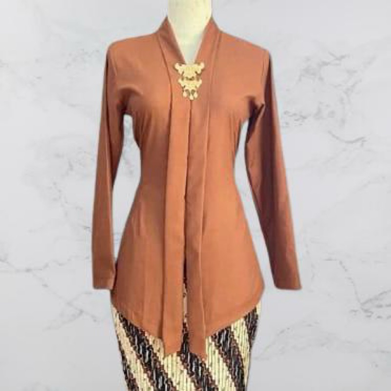 Kebaya Kartini Modern Lengan Panjang Polos