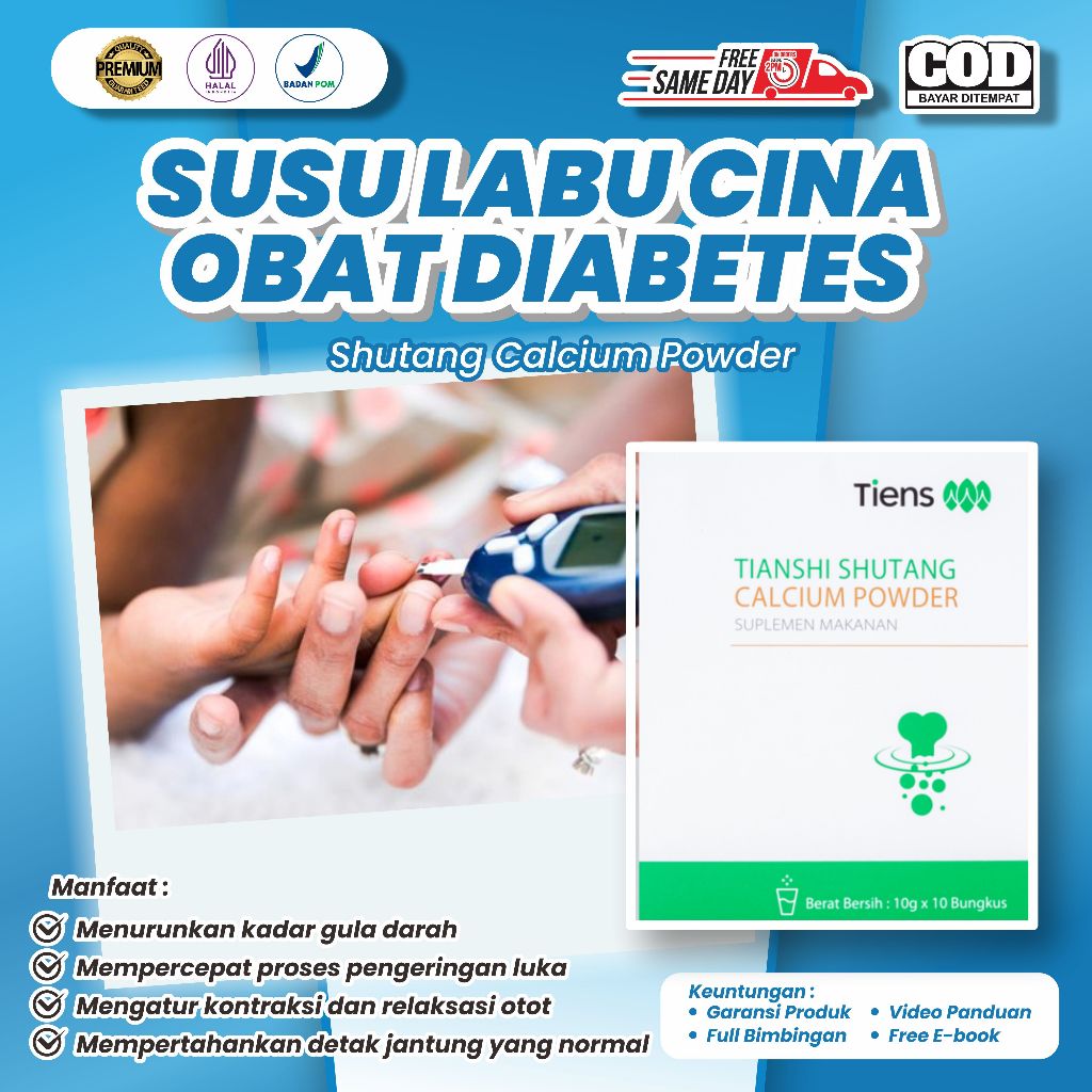 

OBAT CHINA DIABETES - Susu Labu Diabetes SHUTANG CALSIUM POWDER - Susu untuk Mengobati Diabetes