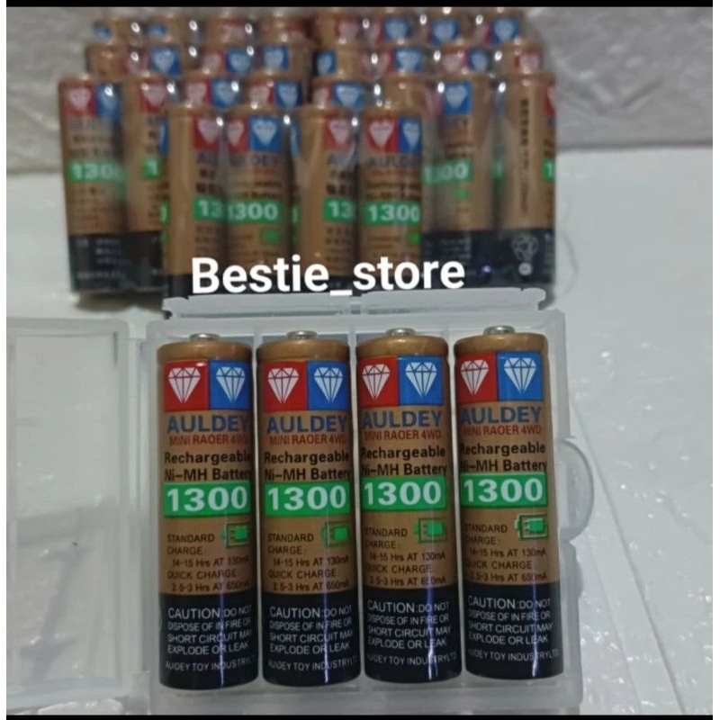 Baterai Cas AULDEY AA A2 1300mAh 1.2V_Baterai charger AULDEY 1300mAh Rechargeable battery AA