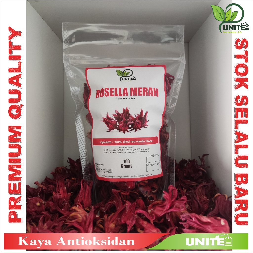 

Bunga Rosella Merah Kering GRADE A Premium 100 gram