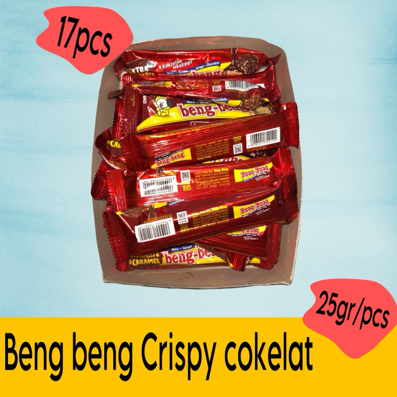 

Beng beng cokelat bingkis besar 25gr/pcs isi 17 per kotak