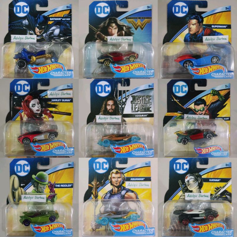 hotwheels hot wheels character cars dc comic batman hot rod wonder woman gal gadot superman aquaman 