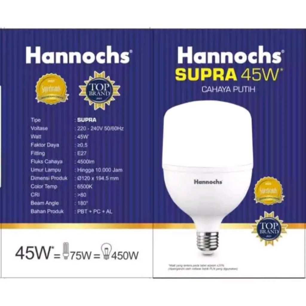 Hannochs LED Supra 45 Watt Bohlam Bola Lampu LED Supra