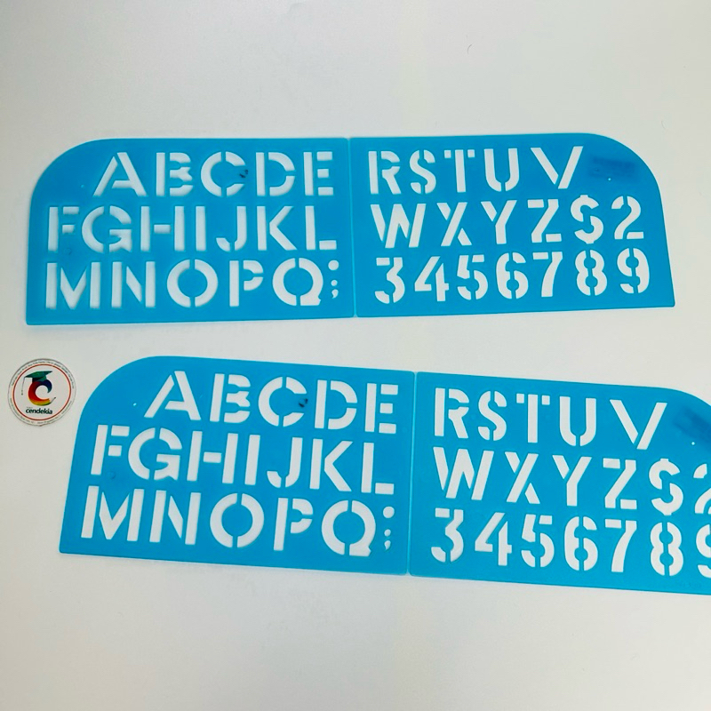 

Penggaris Sablon Mal Huruf Angka BUTTERFLY No.190