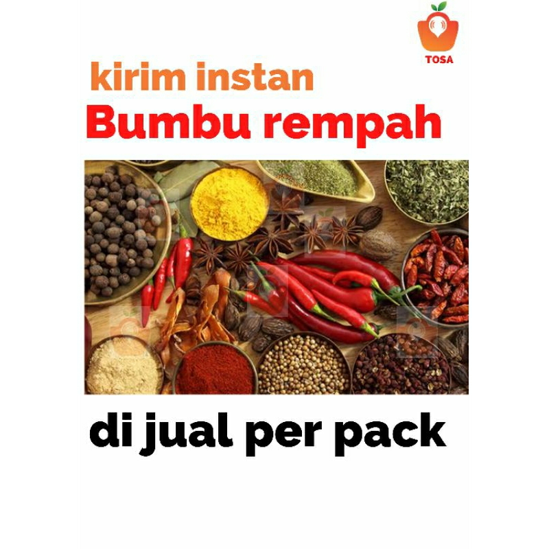 

bumbu rempah/cabe/bawang/kunyit/jahe/bawang merah/bawang putih/cabe rawit