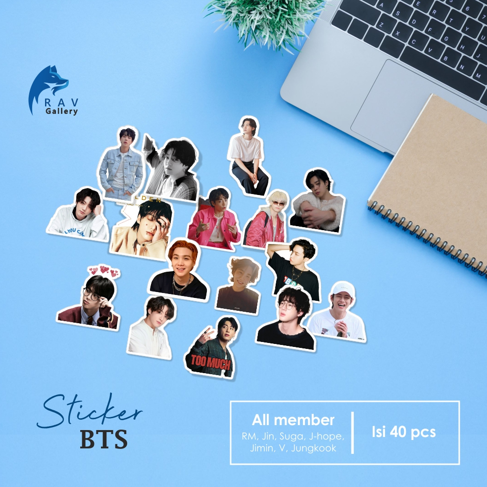 

Stiker Deko Idol Kpop BTS All Member Isi 40 pcs