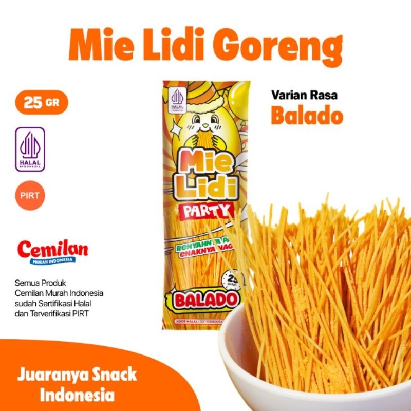 

Mie Lidi Party | CEMILAN MURAH INDONESIA