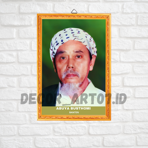ABUYA BUSTOMI BANTEN - FOTO BINGKAI KAYU MDF - FOTO ULAMA INDONESIA - FOTO HABIB DAN ULAMA - FOTO UL