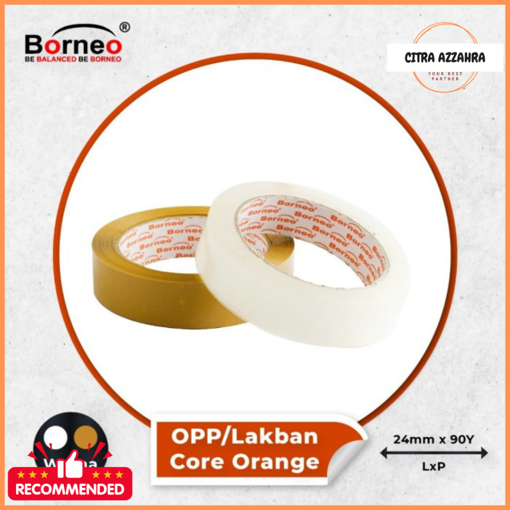 

Borneo OPP Lakban Bening 24 mm x 90 Yard - ISOLASI PACKING 1pcs