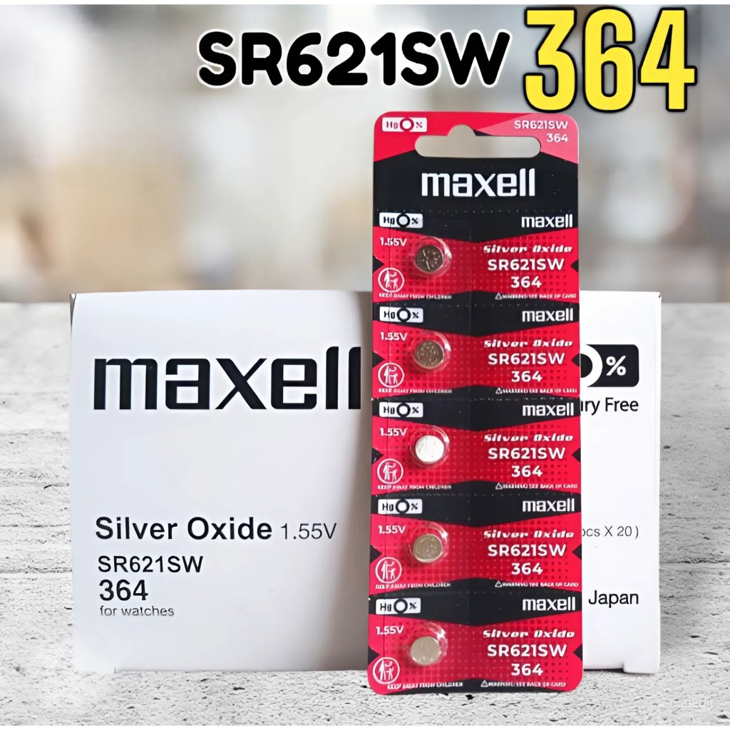 Baterai Maxell SR 621SW 364 / 364 SR621SW Battery Batre
