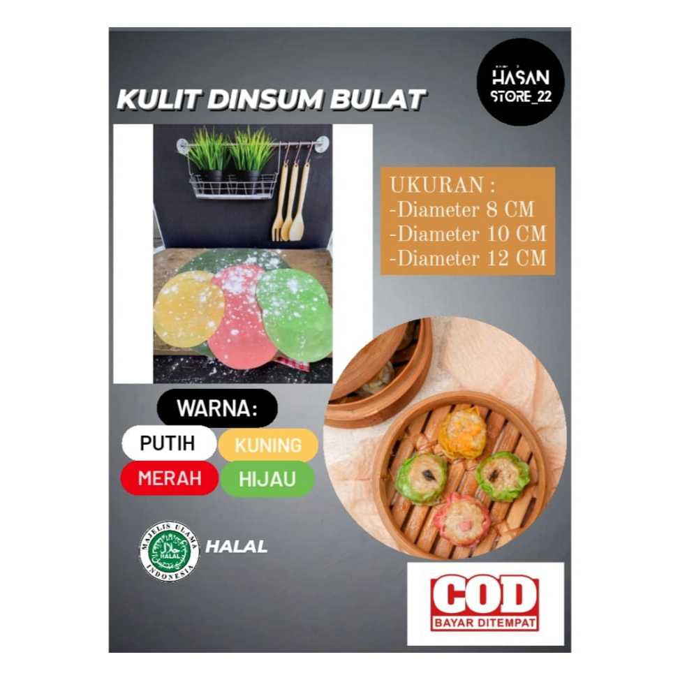 

Kulit Dimsum Bulat 250 gram Kulit Siomay Gyoza Tipis Enak Halal