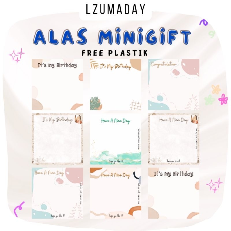 

[PART 5] Mini Gift Custome / Kertas Mini Gift + Plastik / Alas Packaging / Snack Mini Gift Custome / Valentine Gift