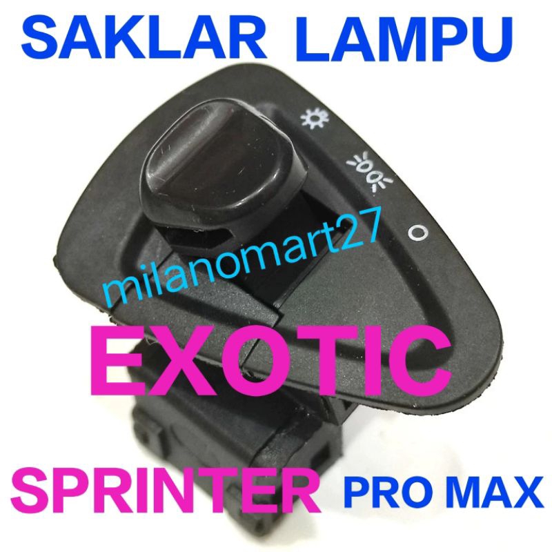 saklar lampu exotic sprinter pro max switch lampu  tombol lampu motor listrik molis exotic sprinter 