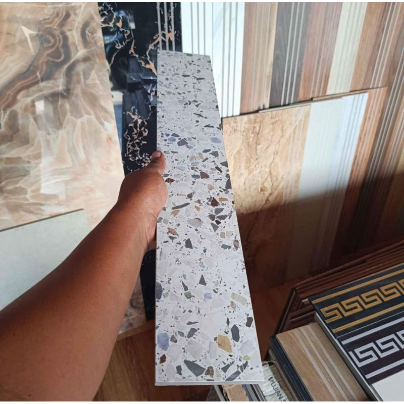 Lis plin granit 10×60 motif terazzo unpolish/matt