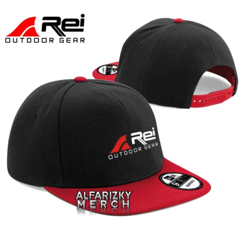Topi Snapback AREI - Topi Hip Hop Distro Outdoor Visor Datar - Topi Distro Pria Wanita Rei Outdoor G