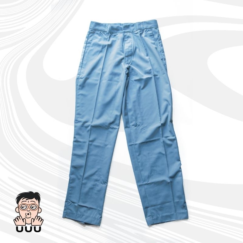 Celana Seragam SMA Abu-abu Kebiruan Gelap | Ukuran 31 | #Thrift #Preloved
