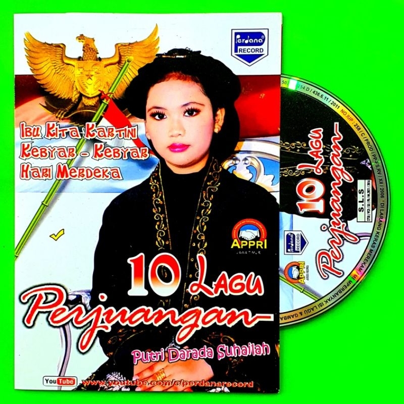 kaset VCD original Lagu Anak 10 Lagu Perjuangan PUTRI DARADA SUHAILAH