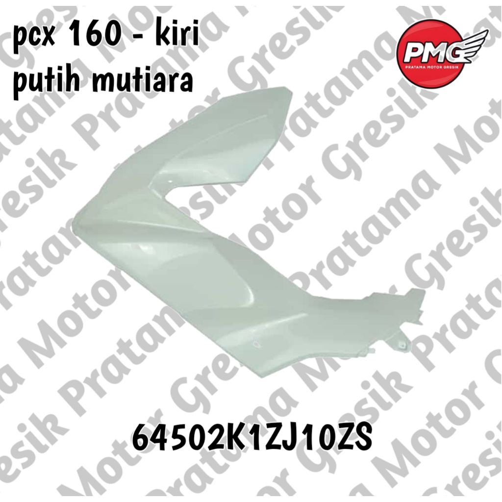 "Cover Depan Kiri Putih Honda PCX 160 K1Z  - 64502K1ZJ10ZS"