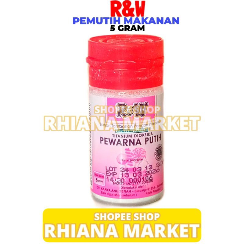 

Pemutih Makanan Dan Bahan Kue R&W Rajawali 5 GR