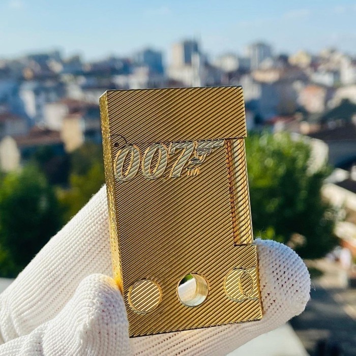 Korek St. Dupont James Bond 007 Gold Premium Korek Gas Api Lilin TOKO MANIA