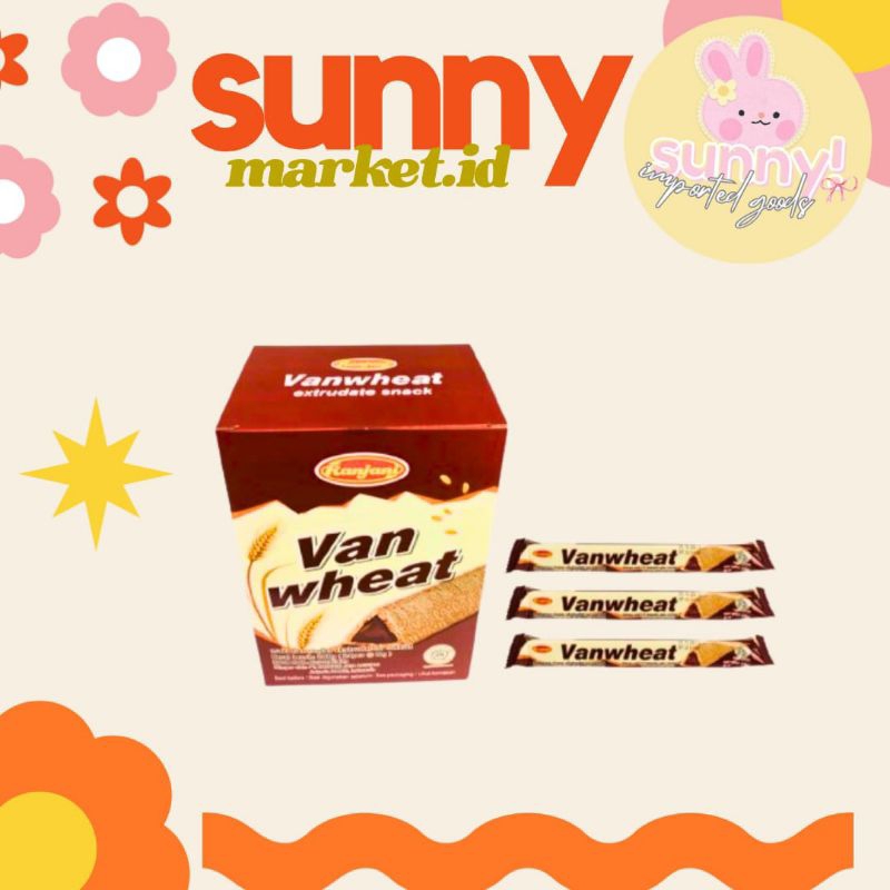 

SUNNYMARKET - RANJANI VANWHEAT VAN WHEAT SNACK IMPORT IMPOR GANDUM ISI COKLAT COKELAT CHOCOLATE 10 GR (24 PCS/BOX)