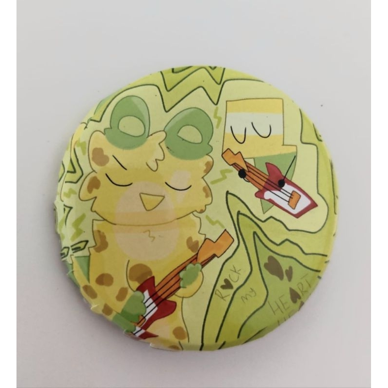 lightning bfdi "rock my heart" pin