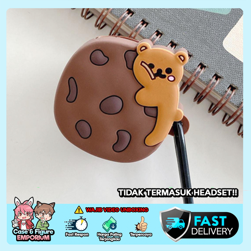 Case WM02 Baseus Encok Earphone Silikon Karakter Kartun WM02 Kode 03 - Cookies Bear