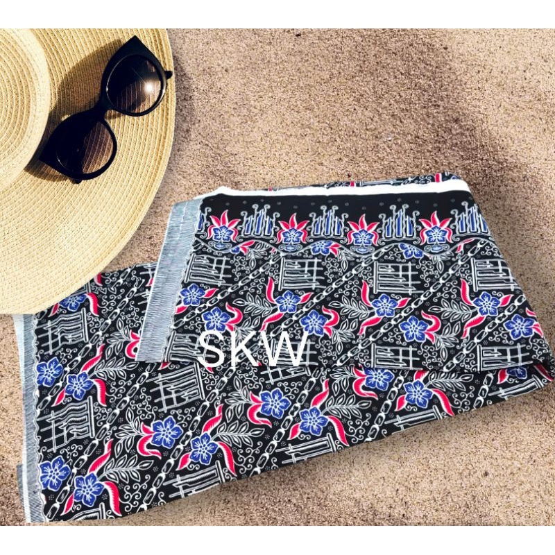 BAHAN BATIK BADUY ANGKLUNG GRADASI BIRU, BUHUN GRADASI ANGKLUNG / KAIN PANJANG BATIK BADUY GRASASI A