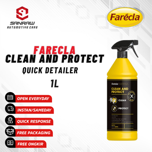 Farecla Clean and Protect, Spray Wax Pengkilap Bodi Motor Mobil Quik Detailer